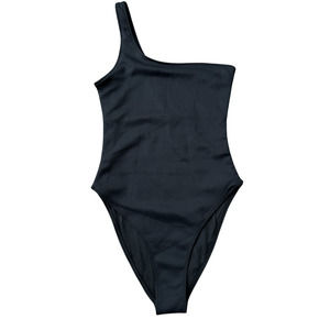 GOOD AMERICAN Scuba One-Shoulder One-Piece Swimsuit
